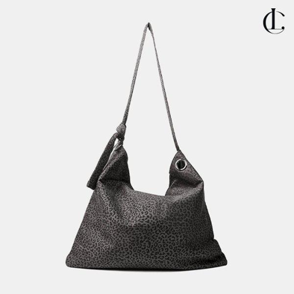 女性ショルダーバッグ タブレット収納 レオパード スエード ボブサンバッグ LRB311