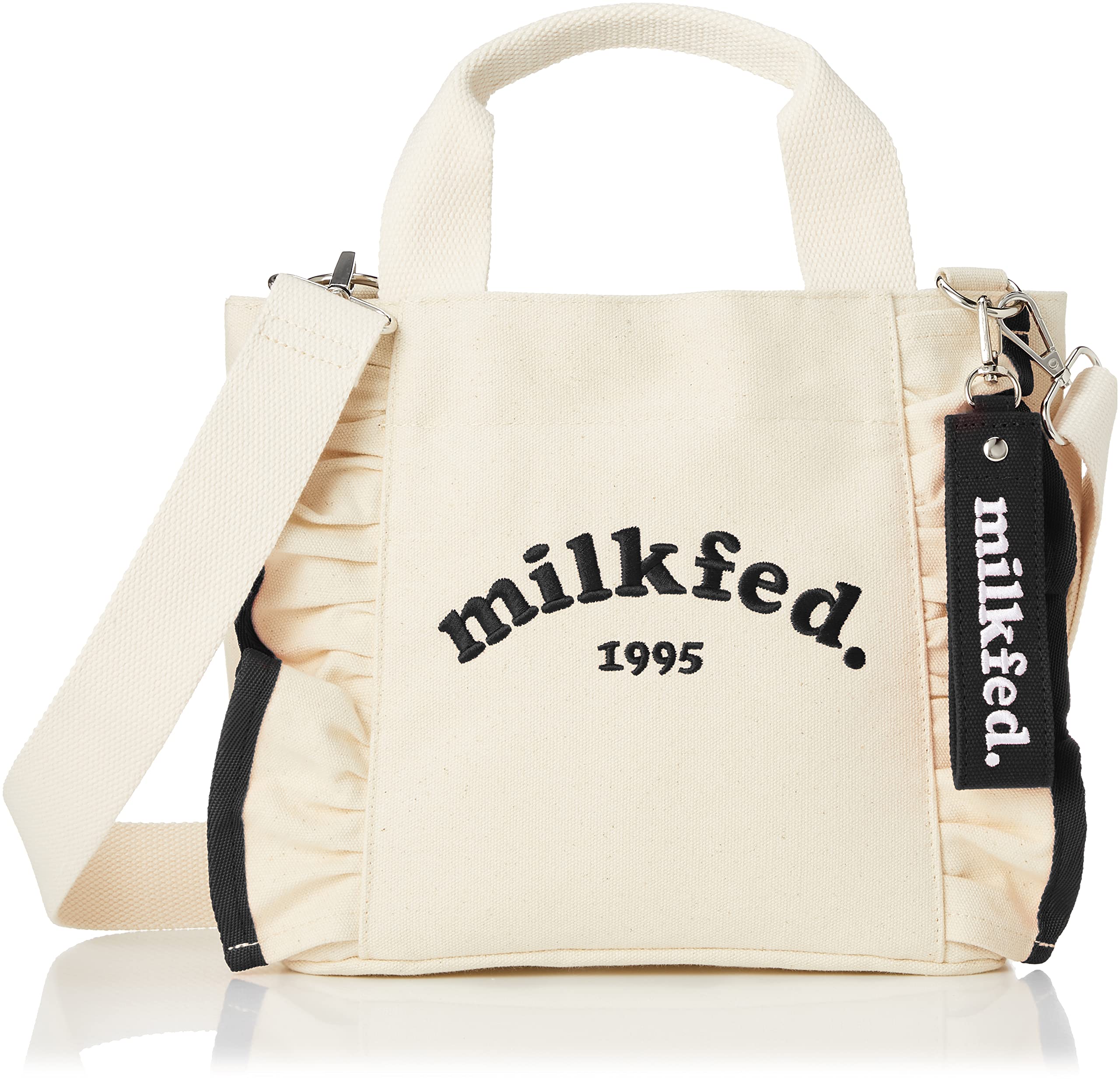 [ミルクフェド] トートバッグ RUFFLE MINI BAG レディース WHITE Free Size