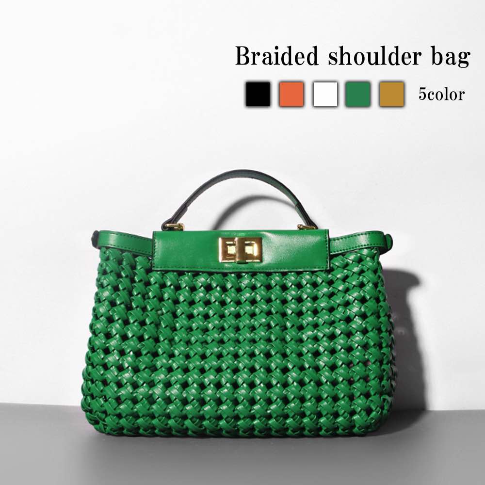 ハンドバッグ レディース 編み込みショルダーバッグ ワンマイルバッグ 斜めがけ 黒 カジュアル 春 ミニ トートバッグ 夏 秋 ミニトートバッグ 軽い レザー ブランド ミニショルダーバッグ 布 ミニ