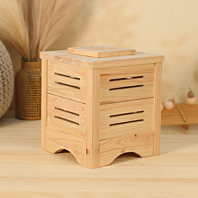 [ヒノキ 自然加湿器] 韓国天然加湿器 高級型 四角(大) 気化式 水分 卓上用 オフィス 湿度調節 空気浄化 赤ちゃん 加湿器 フィトンチッド エコ 水だけを注ぐ 省エネ