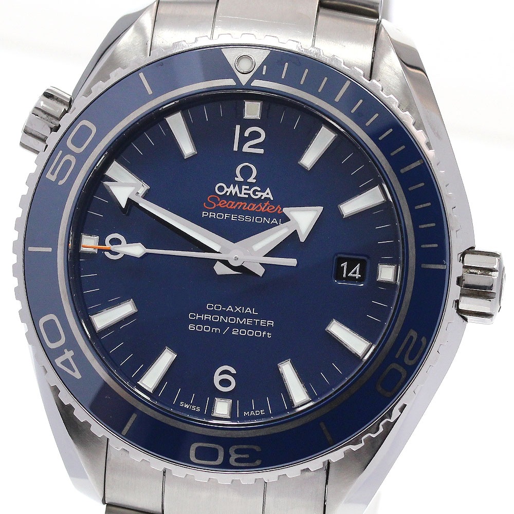 オメガ OMEGA 232.90.46.21.03.001 シーマスター プラネットオーシャン デイト 自動巻き メンズ 内箱・保証書付き_862033【中古】