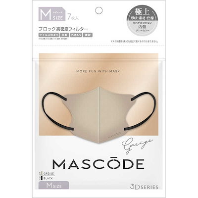 他サイト： サンスマイル　3Dマスク M11 グレージュ 7枚の商品画像