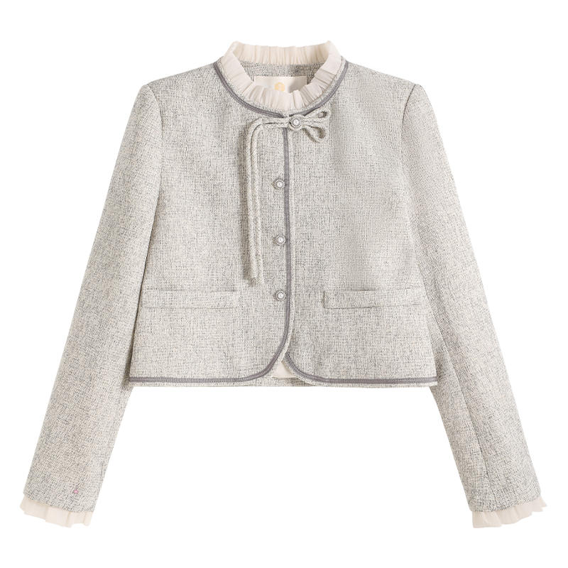 ツイードジャケット コート春 レディース フォーマル アウター ショート カーディガン スカートスーツ 春秋 日常通勤 入園式入学式 卒業式結婚式 7,395円