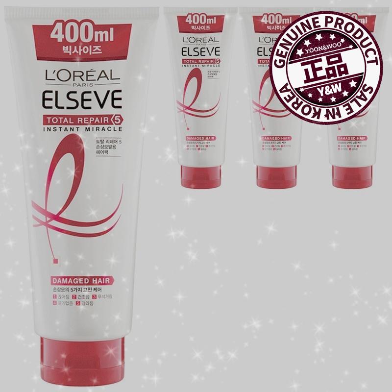 ロレアルファリトータルリペア5インスタントミラクルヘアパック/ 400ml/ 4個