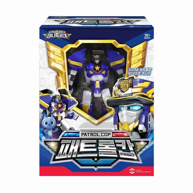 ミニ特攻隊/最強警察/パトロールカップ/パトロール/パトロール警官/青色/頭に変身/変身ロボット/合体ロボット/PATROL COP/パトロールコップ/正品