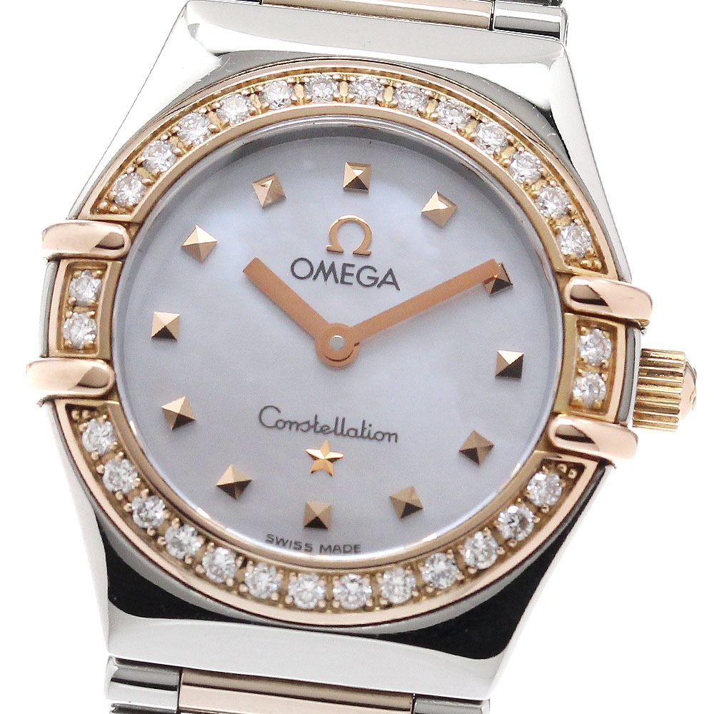 オメガ OMEGA 1368.71 コンステレーションミニ マイチョイス ダイヤベゼル クォーツ レディース _956868【中古】