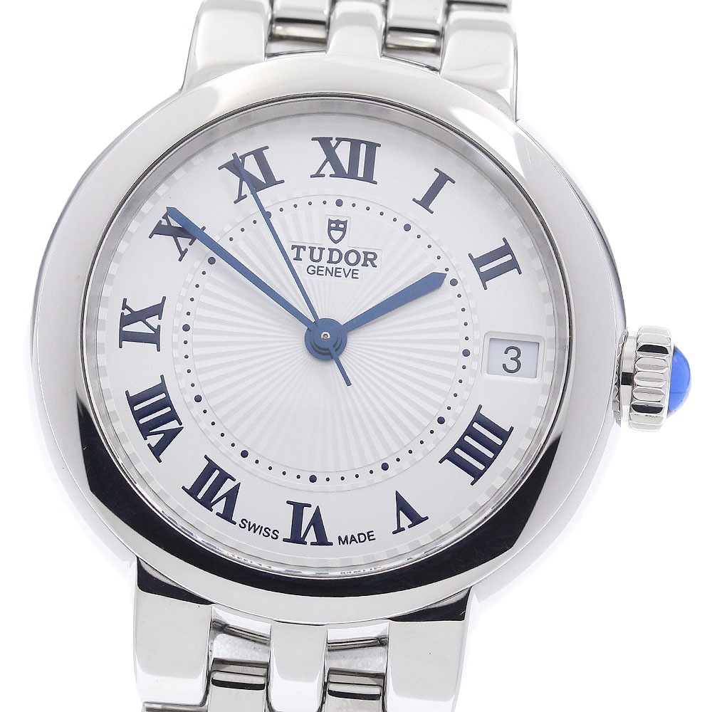 チュードル TUDOR 35800 クレア ドゥ ローズ デイト 自動巻き ボーイズ 美品 保証書付き_922618【中古】