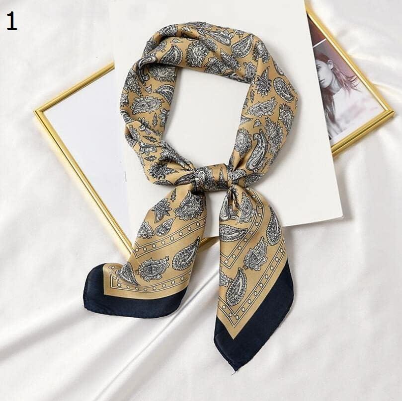 【20%OFFクーポン～】レディース ヘアスカーフ 多機能 カジュアル ドット カシュー ヘッドバンド ガール スモール スクエアヘッド スカーフ スカーフ (Color Size : 70x70c