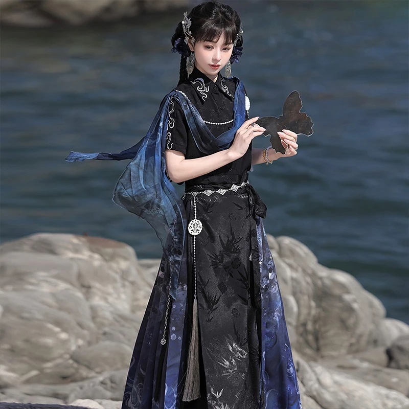 正規品デザイン滄新韓国cos要素上着馬面スカート暗黒cos服セット