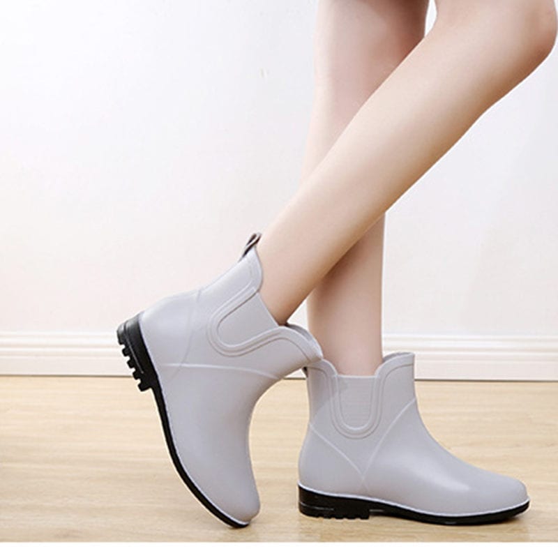 クーポン おしゃれ レインシューズ ショートレインブーツ レディース 防水 防滑 pvc 快適 スリッポン レインスニーカー カジュアル 雨の日 軽量 シンプル おおきいサイズ スニーカー レインブー