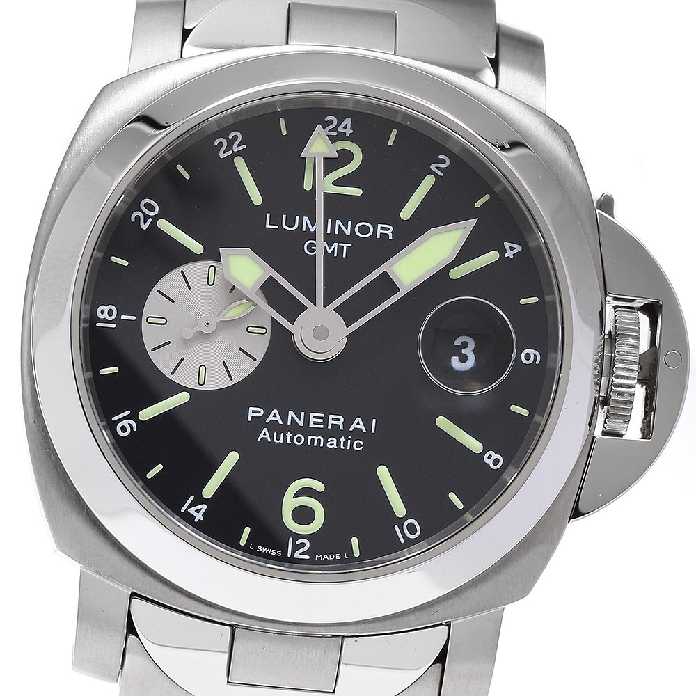 パネライ PANERAI PAM00161 ルミノール GMT デイト 自動巻き メンズ 良品 箱・保証書付き_899335【中古】 277,335円