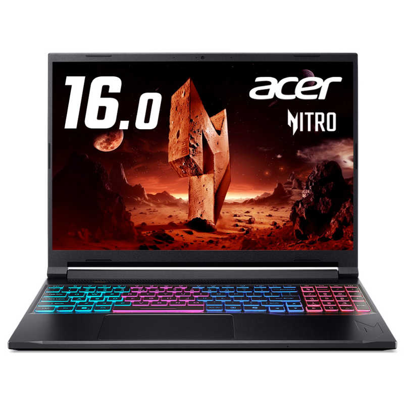 ゲーミングノートパソコン [ RTX 5060 / 16型 / Win11 Home / Ryzen 7 / 16GB / 512GB ] オブシディアンブラック　ANV16S-41-A76Y56