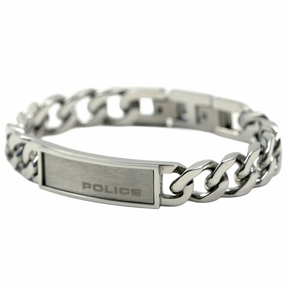 [訳ありアウトレット(箱に難あり)] ポリス ブレスレット メンズ シルバー ステンレス アクセサリー POLICE PJ.25485BSS/01