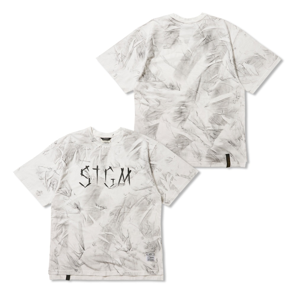 STGM Paint Dirty Washed Oversized Short Sleeves T-Shirts White