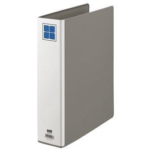 （まとめ） TANOSEE 片開きパイプ式ファイルE A4タテ 500枚収容 背幅76mm グレー 1冊 15セット