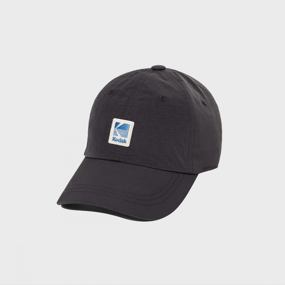 コダックアパレルリラックスフィットブルーロゴボールキャップグレー