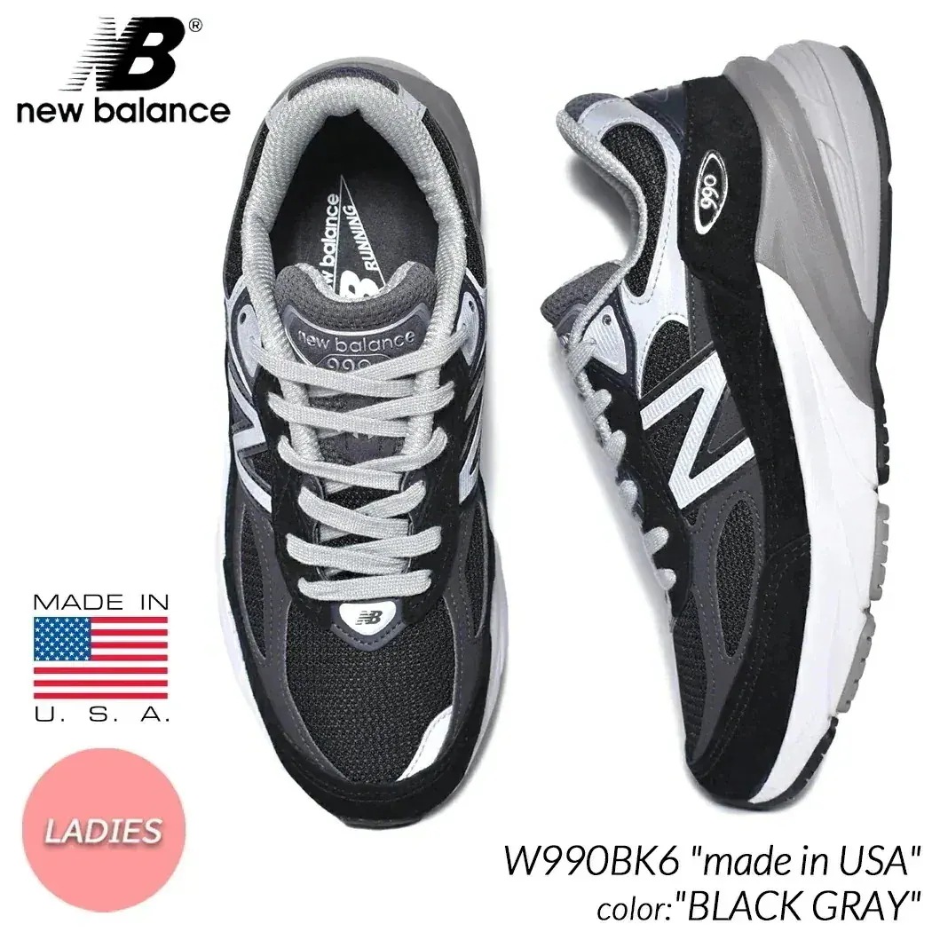 NEW BALANCE W990BK6 "made in USA" BLACK GRAY ニューバランス スニーカー ( 黒 ブラック