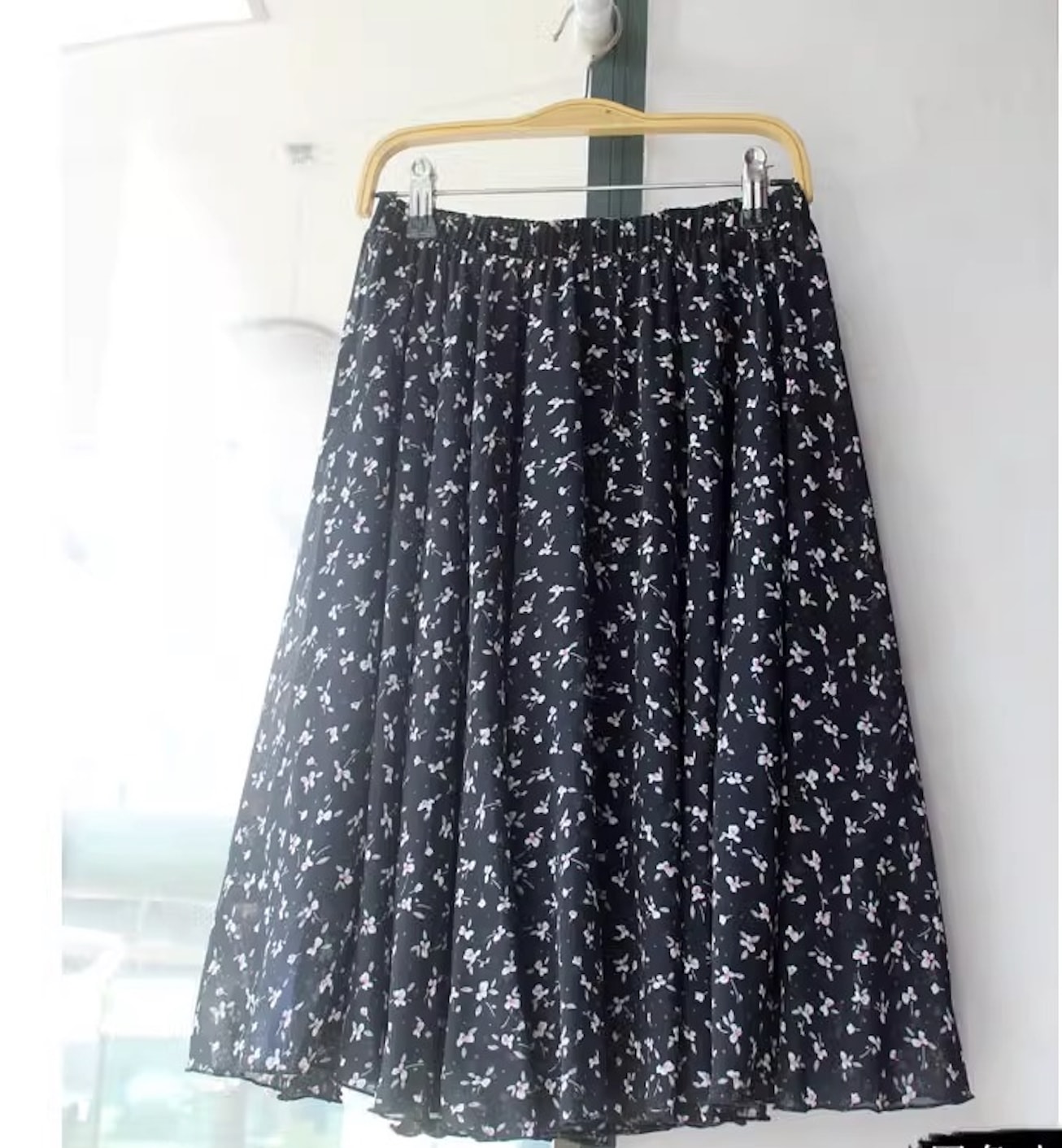 レディース スカート フレアスカート ショート ミモレ Aライン フェミニン シフォン ふわふわ 薄手 かわいい カジュアル おしゃれ エスニック エキゾチック こなれ感 ラフ ガーリー とろみ感