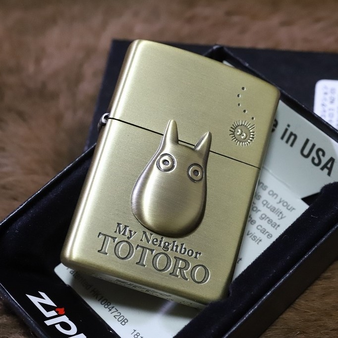 【ジブリ】となりのトトロ 小トトロ 真鍮古美 トトロジッポ プレゼント 人気 コレクション スタジオジブリ クリスマス オイルライター アンティーク調