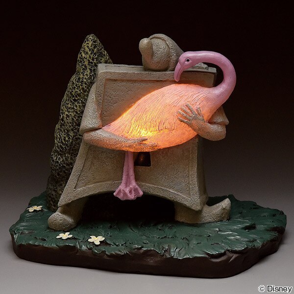 ソーラーライト 兵士とフラミンゴ 不思議の国のアリス LEDライト 光センサー付き 電球色