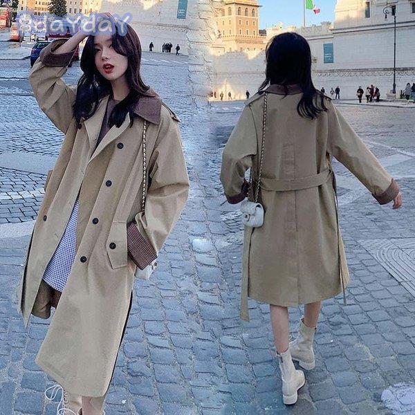 トレンチコート レディース 40代 ロングコート スプリングコート 春コート ライトアウター 春 秋 春服 春物 韓国風 アウター 30代 40代 50代 大きいサイズ