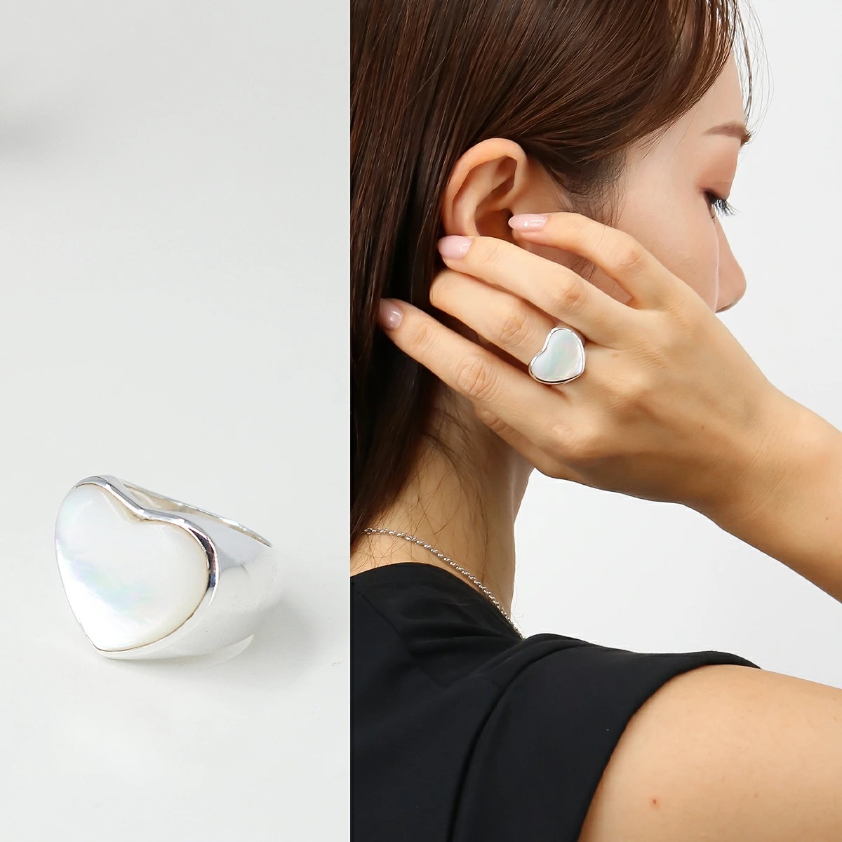 パールハートリング R176 LRG 指輪 シルバー プレゼント ギフト アクセサリー ブランド