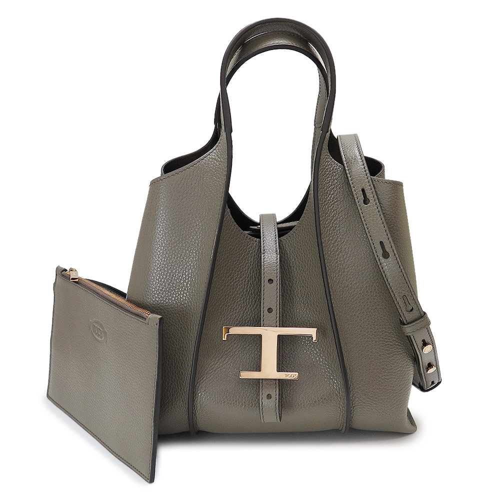 トートバッグ レディース Tタイムレス ショルダーバッグ ショッピングバッグ ミニ レザー ポーチ付き トルトラ XBWTSBA9100 XSO C404 2025年秋冬新作