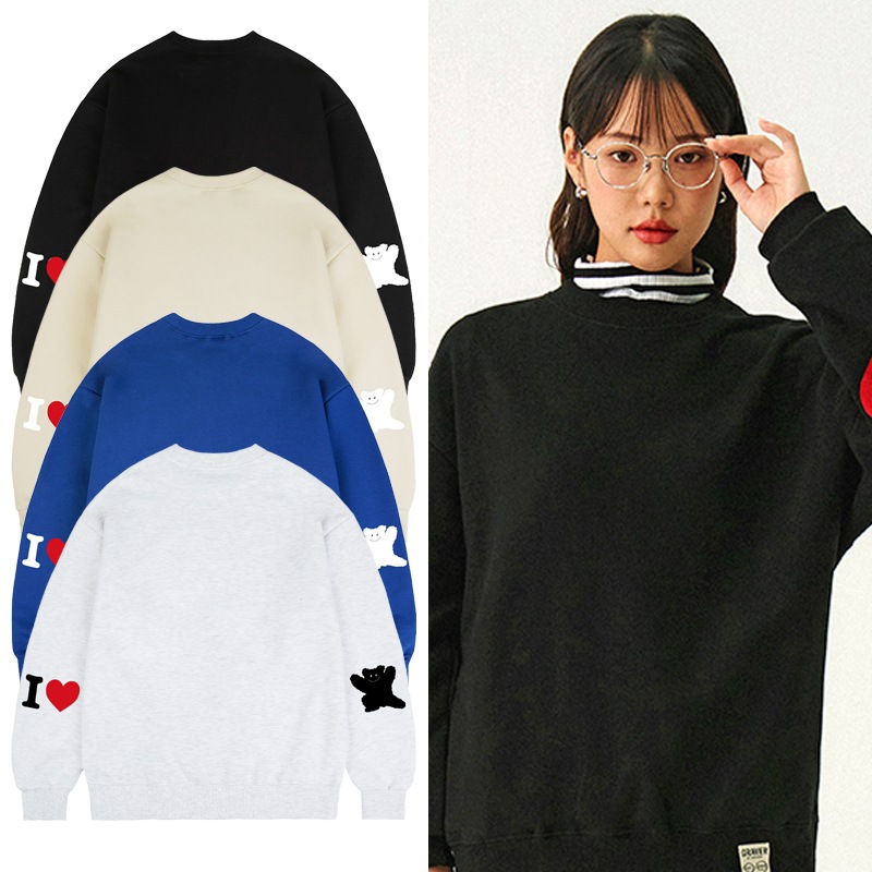 [UNISEX]Elbow I LOVE Bear Man to Man_4color