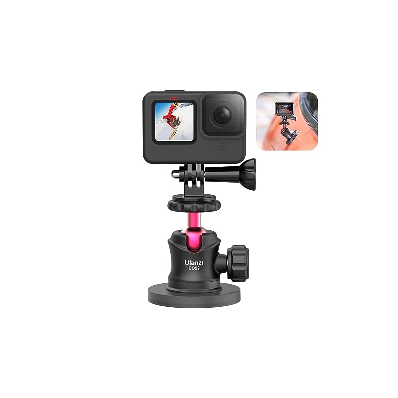 Ulanzi 自由雲台 カメラ磁気スタンドセット ボールベッド雲台 360回転可能 超強力磁力 垂直耐荷重20kg 66MMマグネット台座 GoPro用 アクセサリー アルミ合金製 1/4インチネジ 9,631円
