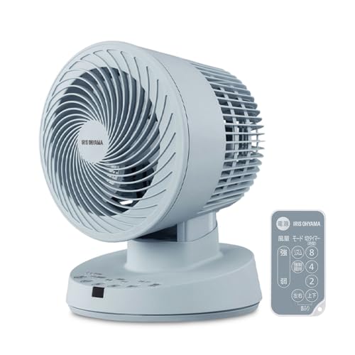 【節電対策】 アイリスオーヤマ(IRIS OHYAMA) サーキュレーター 16畳 上下首振り 左右首振り リモコン付 DCモーター 扇風機 空気循環 省エネ 節電 卓上 パワフル送風 コンパクト 静