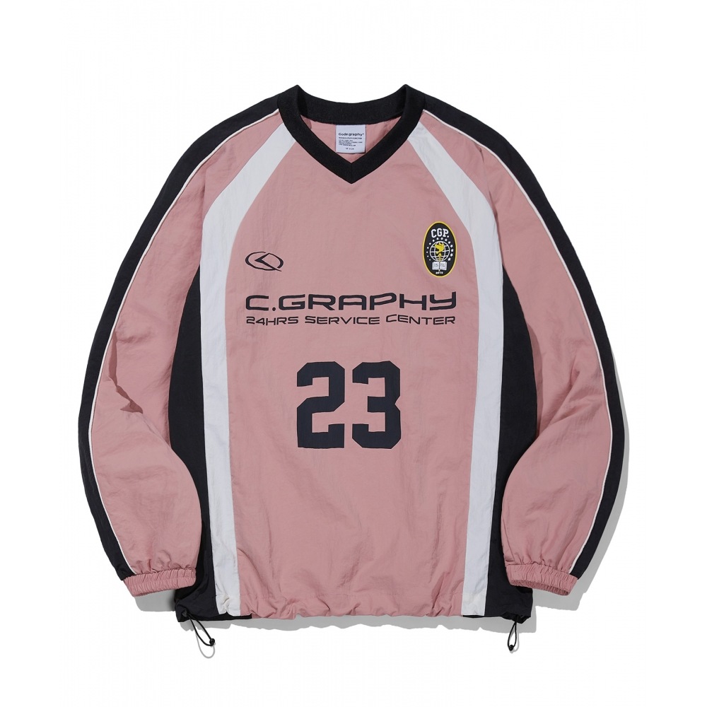 CODEGRAPHY フラワーカラースポーツクルーネック_インディピンク