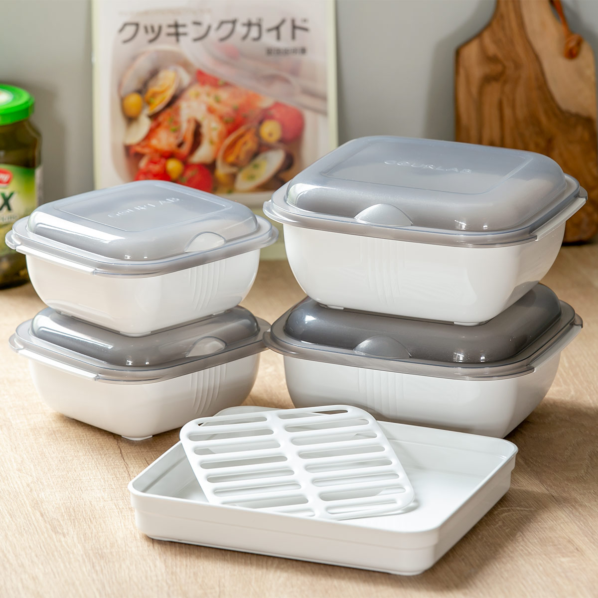 グルラボ マルチセット 電子レンジ 調理器具 オーブン対応 日本製 電子レンジ調理器 レンジ調理 蒸し器 スチーマー 食洗機対応 オーブン調理 耐熱 火を使わない 万能 保存容器 レシピ付き