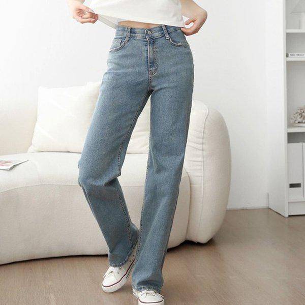 Hスタイル(JN)204デニムパンツ 春 レディース ジーンズ デニムパンツ ストレートパンツ ワイドパンツ バギーパンツ ジーンズ スラックス