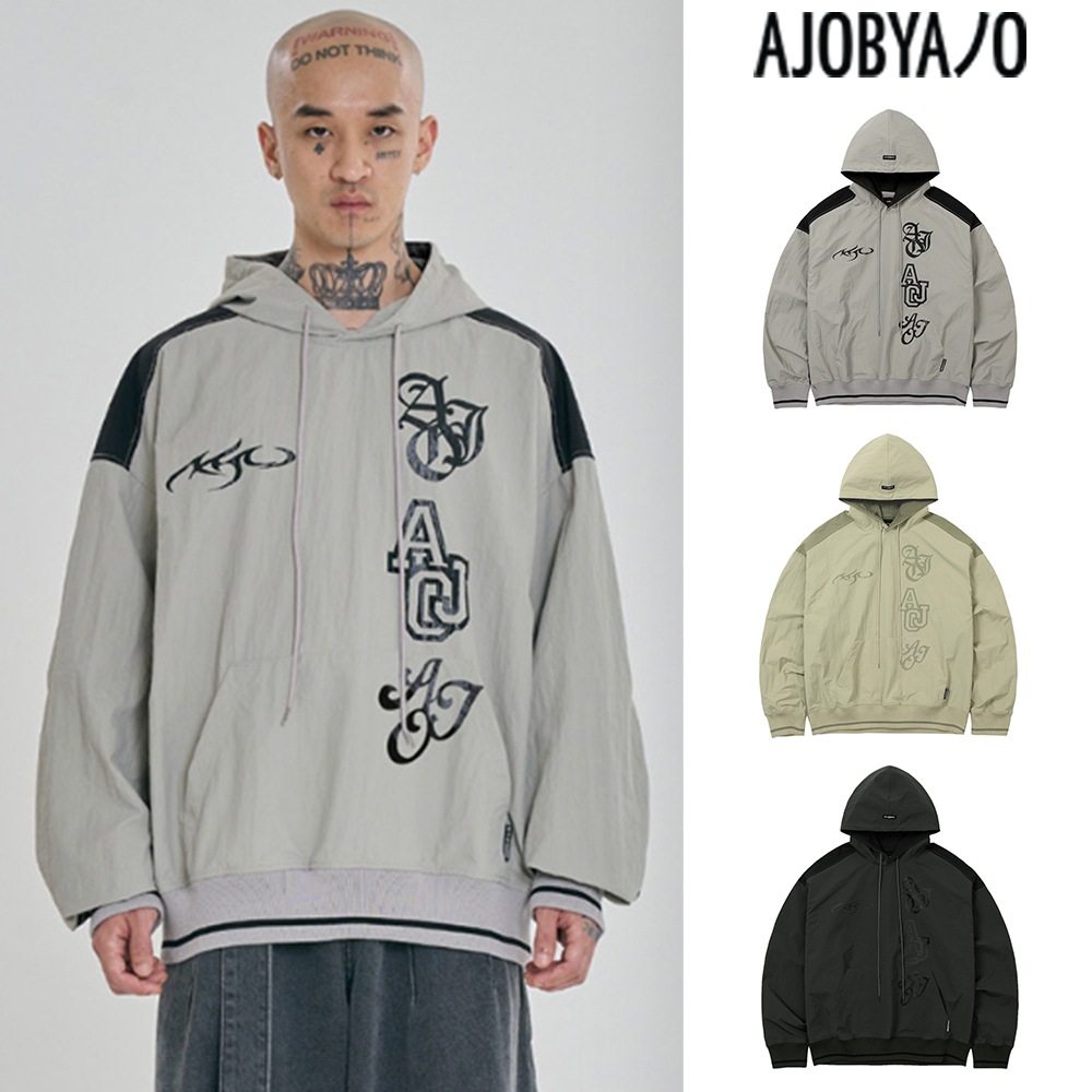 【AJO AJOBYAJO】 [PBA] Total Logo Nylon Hoodie