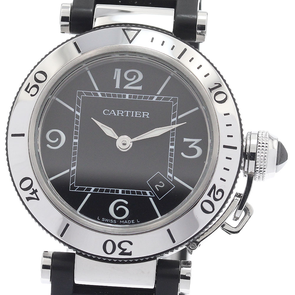カルティエ CARTIER W3140003 パシャ シータイマー デイト クォーツ レディース 良品 保証書付き_940491【中古】
