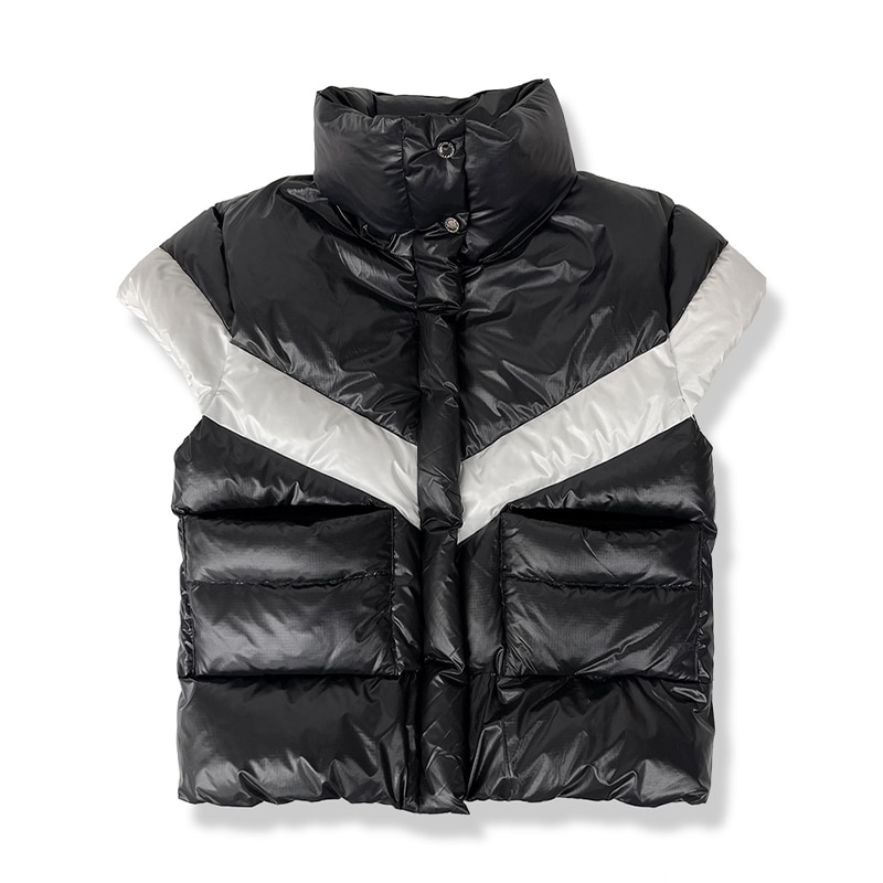 a.riff グースベスト ブラック 韓国ファッション 韓国服 ダウン ユニセックス カジュアル スポーツ おしゃれ 冬用 防寒 アウトドア 保温 軽量 防水 メンズ レディース 中綿 防寒具 重ね着