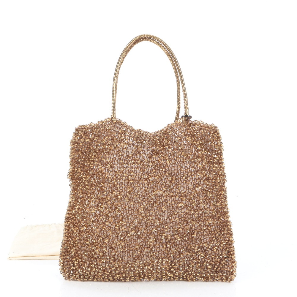 美品 ワイヤーバッグ トート バッグ 肩掛け ショルダー ハンド レディース ERE CP10-2 中古