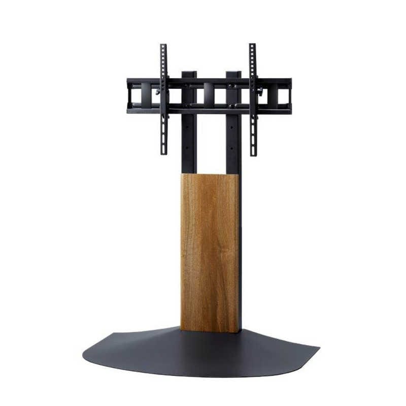 朝日木材　40～86インチ対応 テレビスタンド Swing (壁寄せタイプ) ダークブラウン木目＆ブラック　WS-BL840-DB