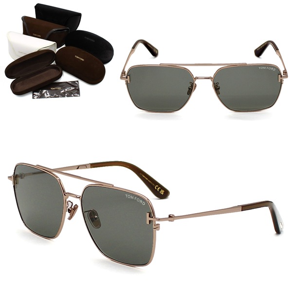 サングラス FT1291-K/S 28A 60 TF1291 サングラス EYEWEAR アジアンフィット ローズゴールド ブラウン グレー