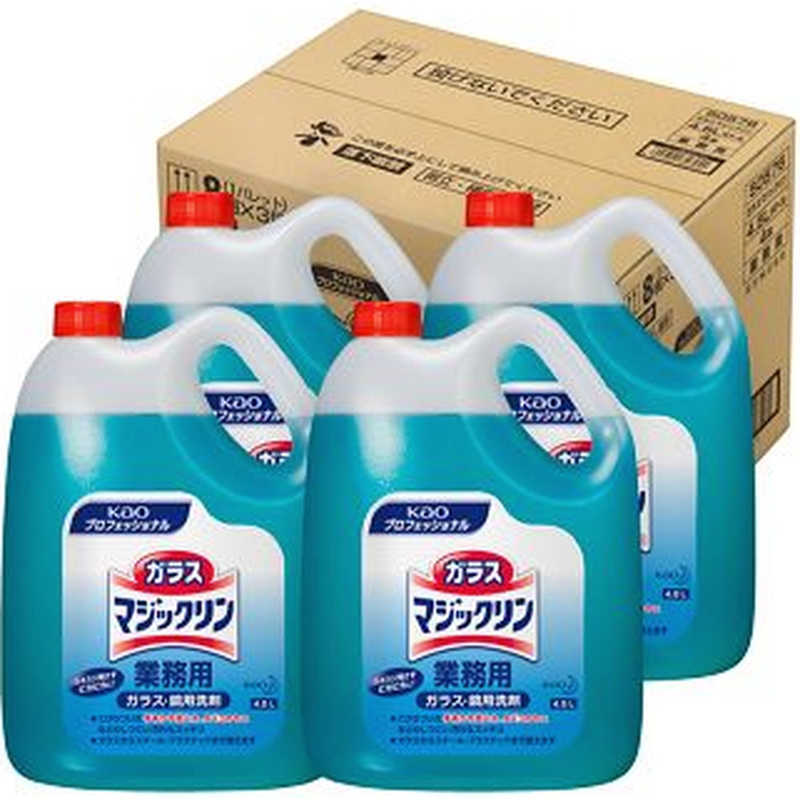 花王　(ケース販売) ガラスマジックリン 業務用 4.5L×4個