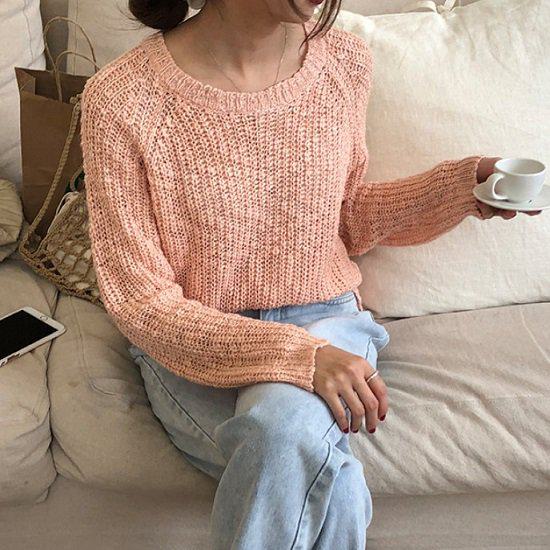 セーター レディース ニット トップス 無地 シンプル 長袖 ピンク ベージュ アイボリー ブルー 体型カバー ルーズ ルーズシルエット ルーズファッション 秋 秋服 ポートネック かわいい 大人可愛