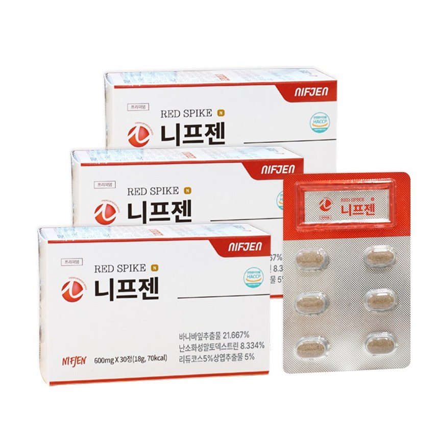 【1+1+1】 ニフゲン スパイク プレミアム 600mg, 30錠