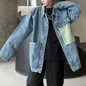 424 ダメージデニムジャケット 424 フォートゥーフォー ダメージデニムジャケット 腕章付き