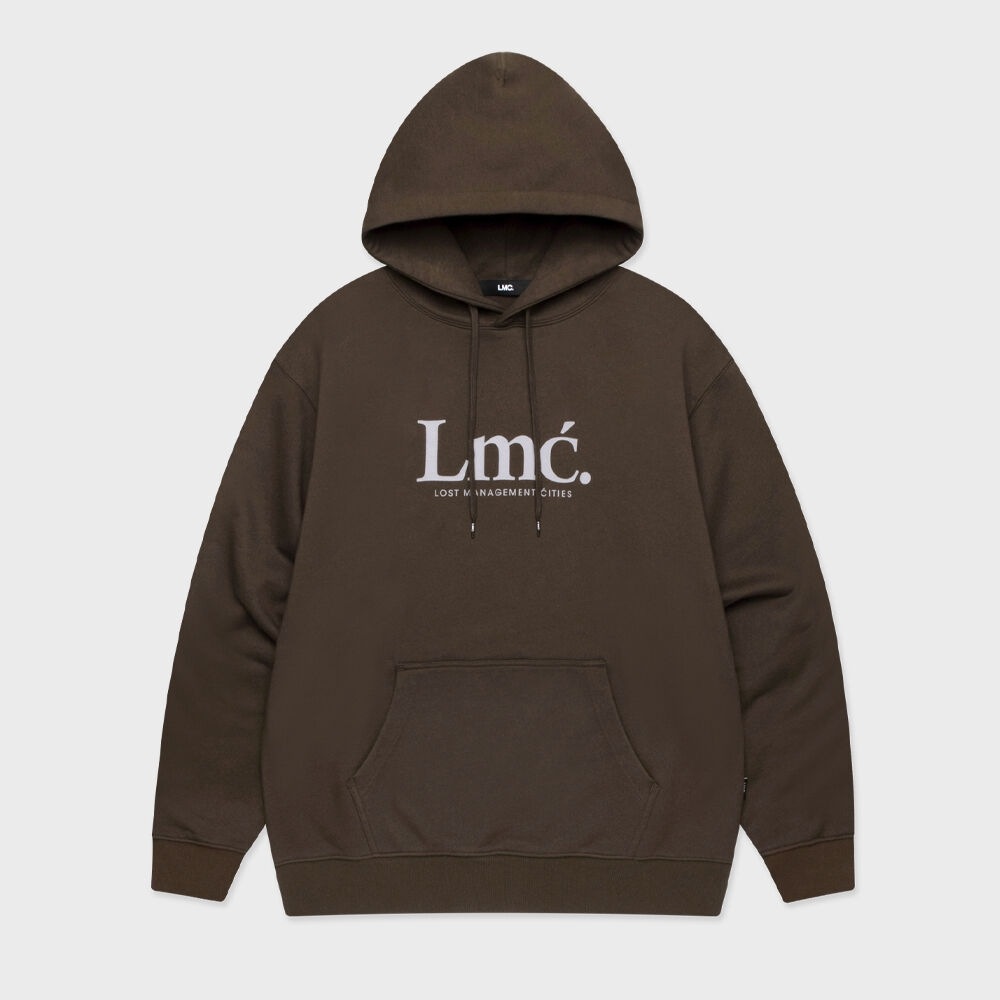 LMC セリフロゴパーカーブラウン