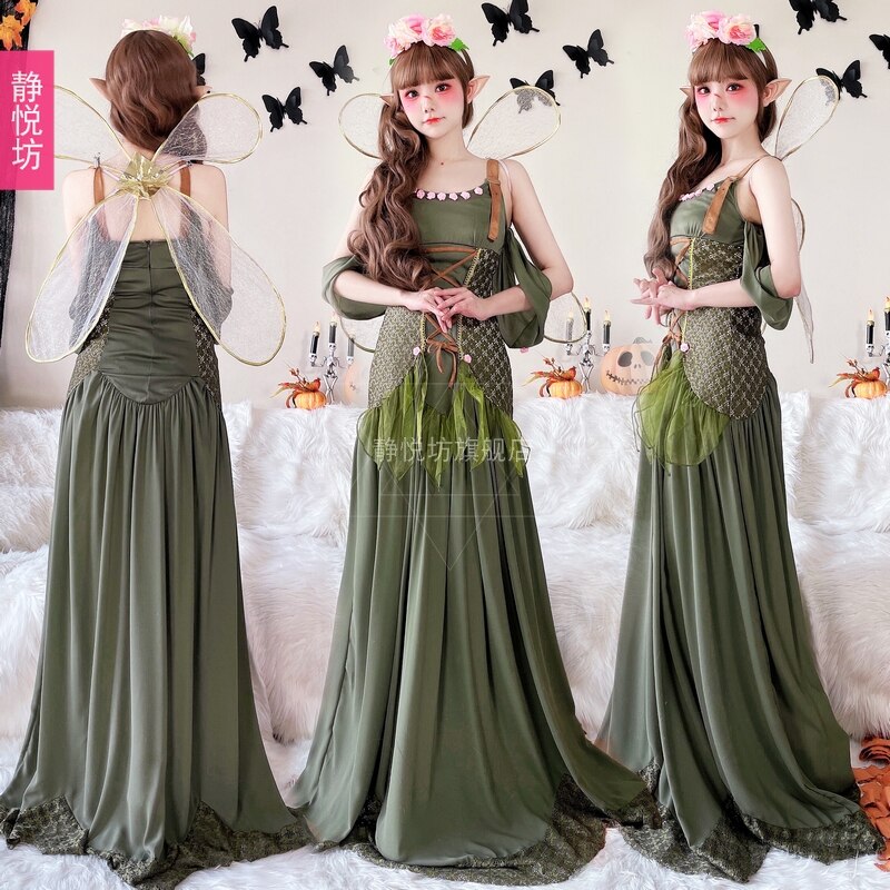 万圣节服装化妆舞会绿野仙踪小精灵仙子女扮演成人舞台蝴蝶连衣裙