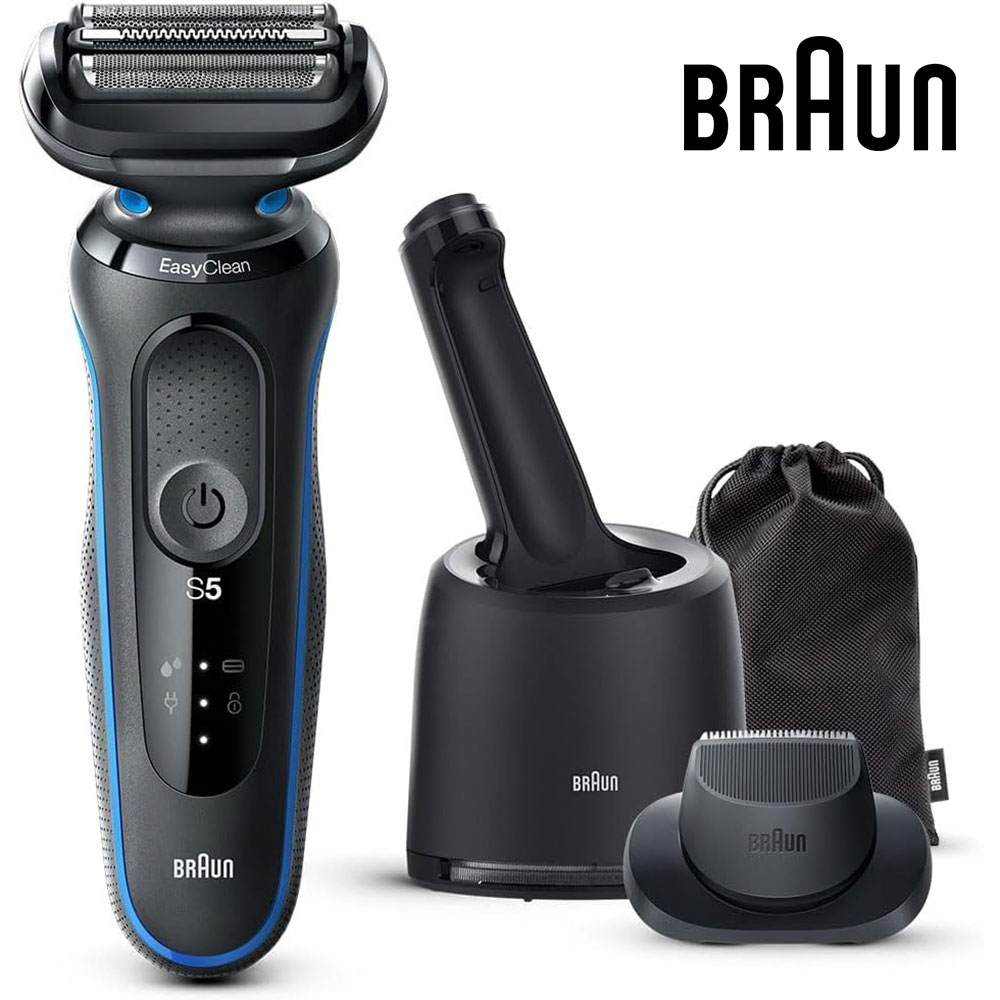 電気シェーバー ブラウン BRAUN シリーズ5 (51-B7200CC-V) 洗浄機付き 充電式 シェーバー 防水 風呂剃り ポーチ付き トリマー (sa)