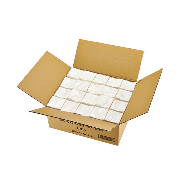 カルタス ビズーレポリ入りハーフティッシュ 50組/個 1セット（300個：100個x3ケース）