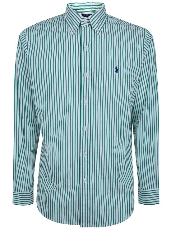 POLO RALPH LAUREN Men Long Tops 710 B15 595 003 WHITE ERIN GREEN