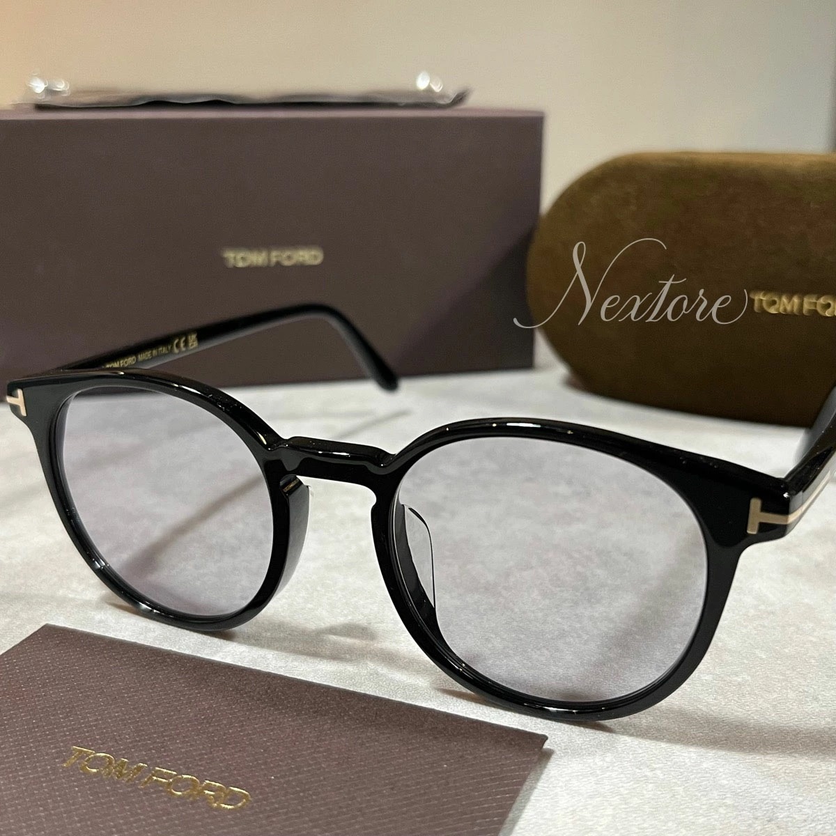 レンズ交換済み【正規品・新品】TOMFORD TF5796KB FT5796KB 001 イタリア製 サングラス メガネ 眼鏡 メンズ レディース トム フォード 伊達