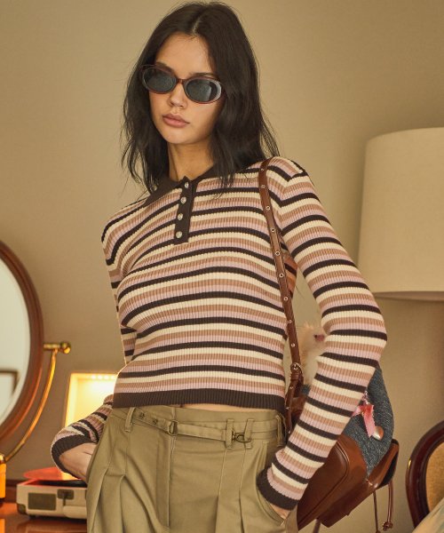 ST Collar Knit-Brown